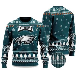 2025 Eagle Football Ugly Christmas Sweater