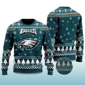 Alternative view of 2025 Eagle Football Ugly Christmas Sweater