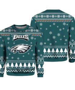 Alternative view of 2025 Eagles Football Ugly Christmas Sweater 