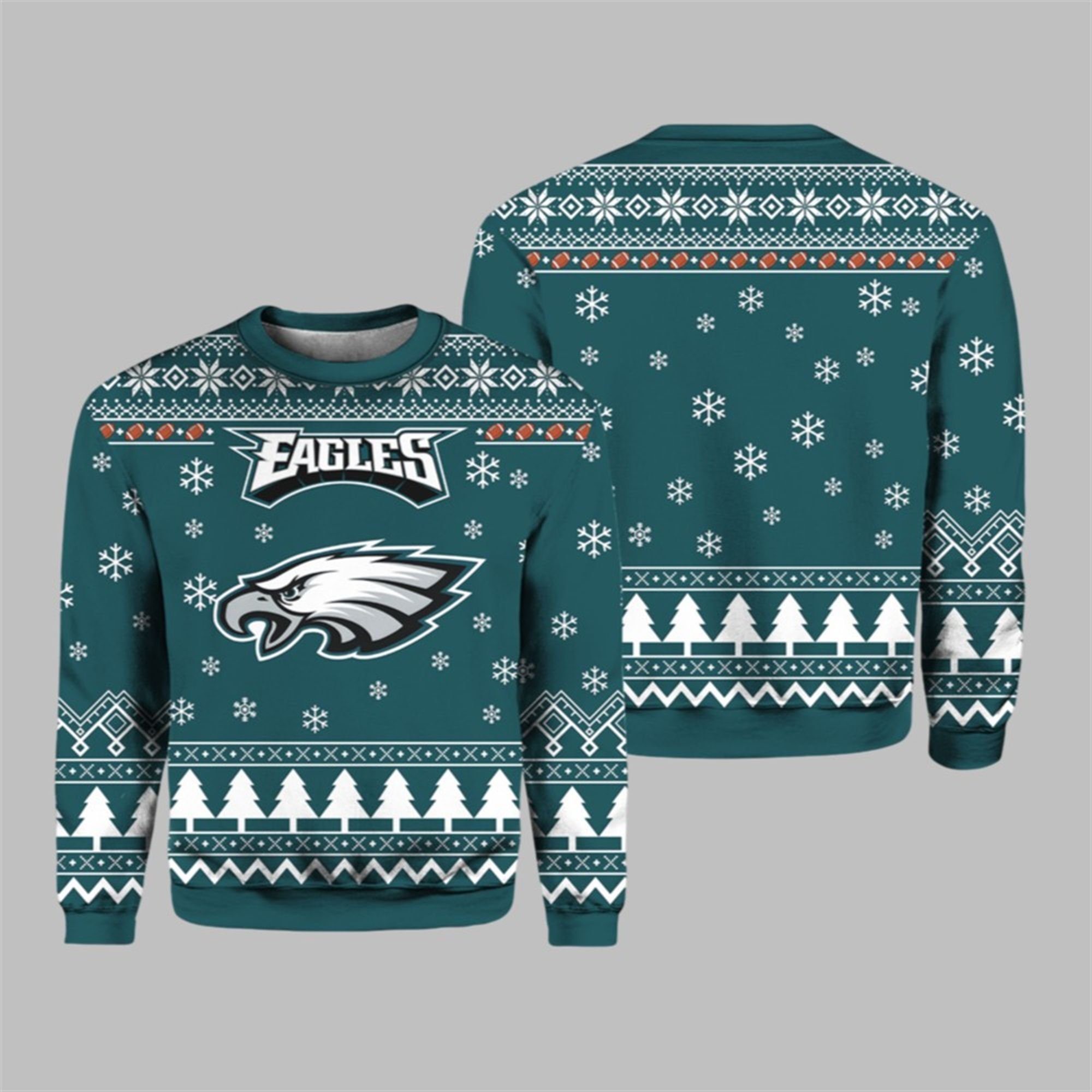2025 Eagles Football Ugly Christmas Sweater - Grishko.com