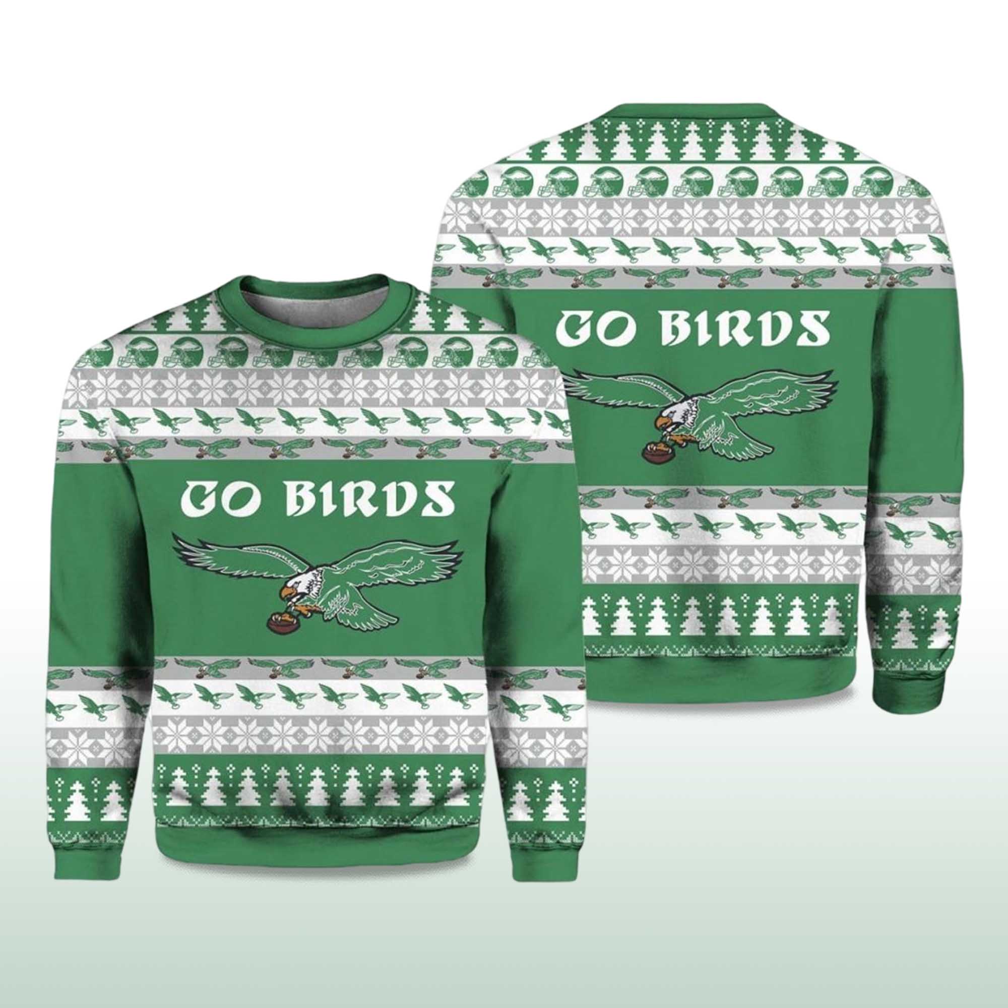 Alternative view of 2025 Eagles Go Birds Christmas Ugly Sweater