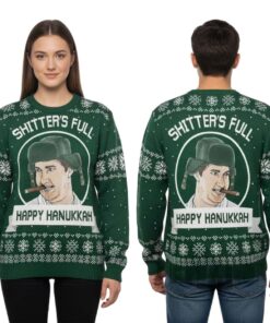 2025 Eddie Griswold Shitter Full Happy Hanukkah Christmas Ugly Sweater
