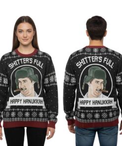 Alternative view of 2025 Eddie Griswold Shitter Full Happy Hanukkah Christmas Ugly Sweater
