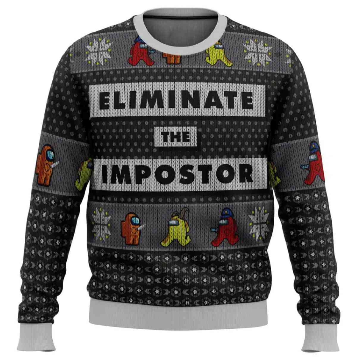 2025 Eliminate the Impostor Among Us Ugly Christmas Sweater