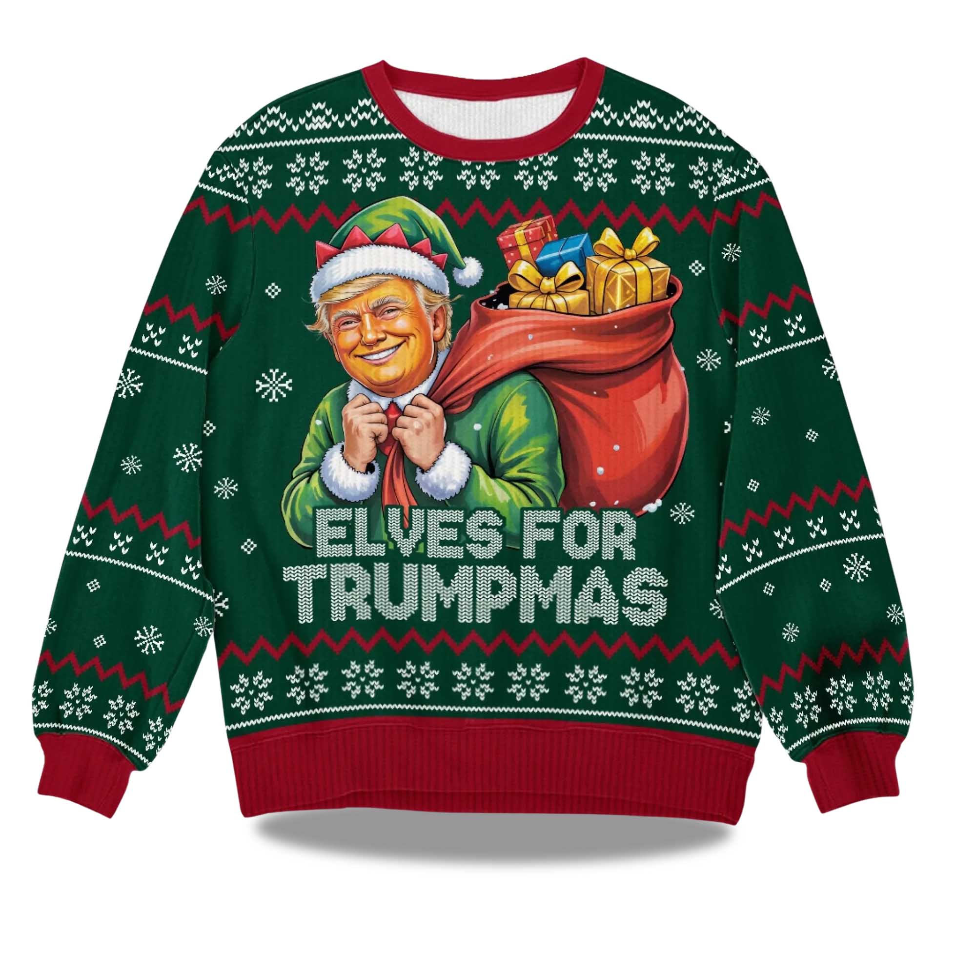 2025 Elves For Trumpmas Ugly Christmas Sweater
