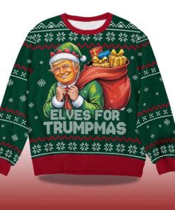 Alternative view of 2025 Elves For Trumpmas Ugly Christmas Sweater