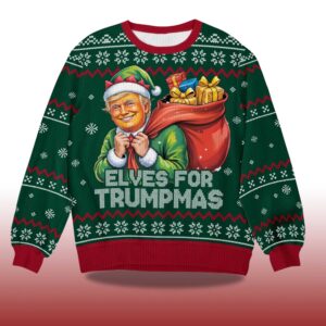 Alternative view of 2025 Elves For Trumpmas Ugly Christmas Sweater