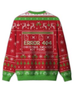 Alternative view of 2025 Error 404 Not Found Ugly Christmas Sweater