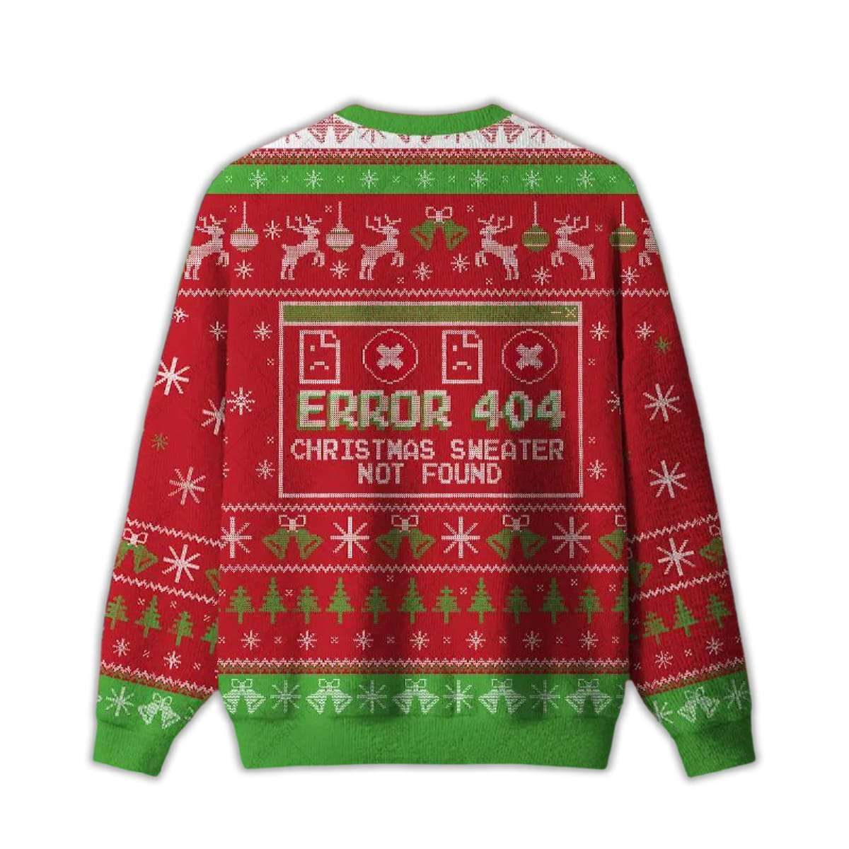 Alternative view of 2025 Error 404 Not Found Ugly Christmas Sweater