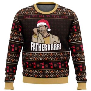 2025 Fatherrrr The IT Crowd Ugly Christmas Sweater