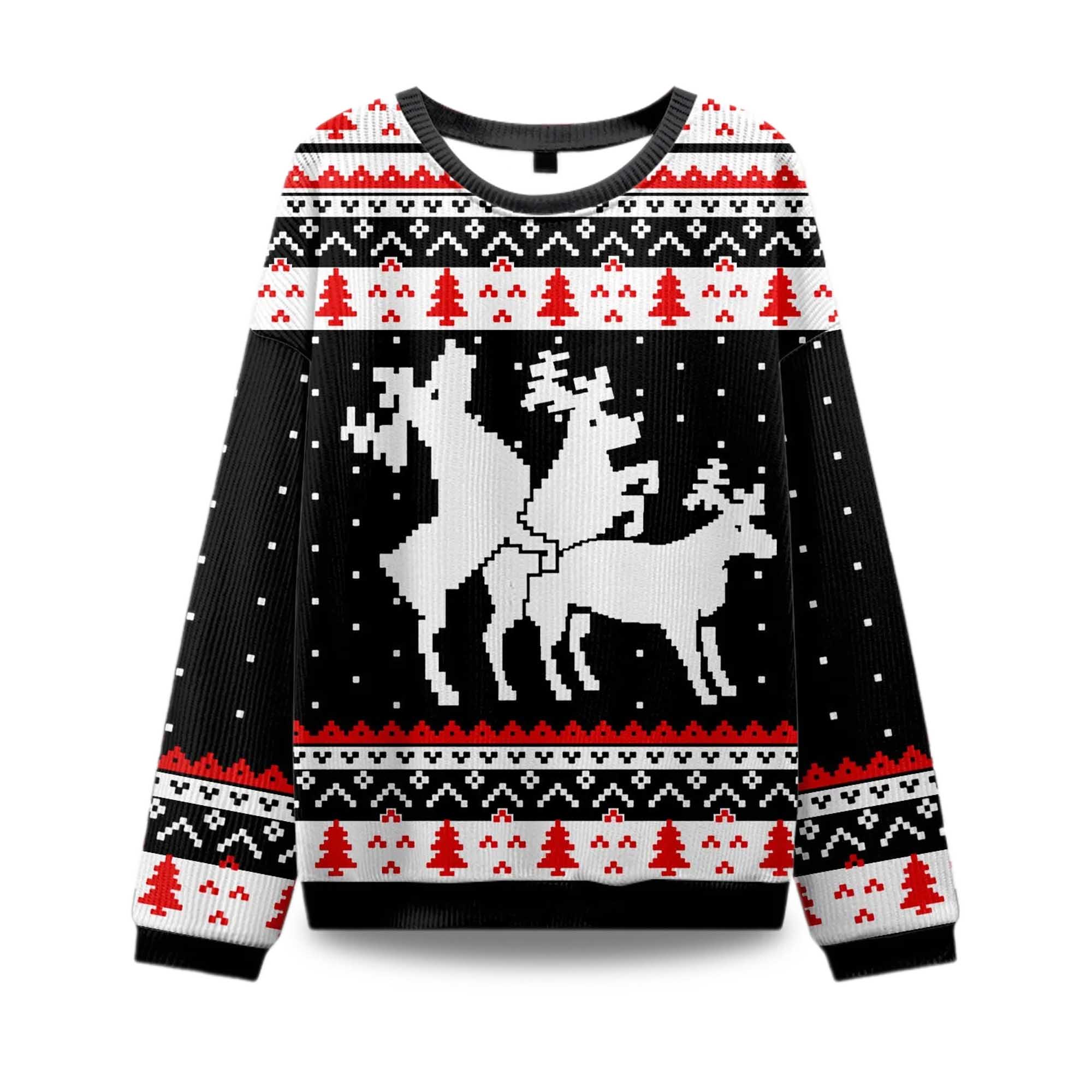 2025 Fck Elk Ugly Christmas Sweater