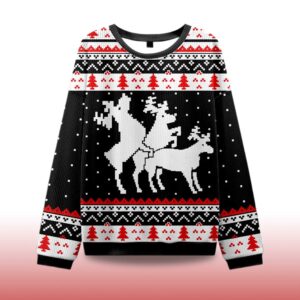 Alternative view of 2025 Fck Elk Ugly Christmas Sweater