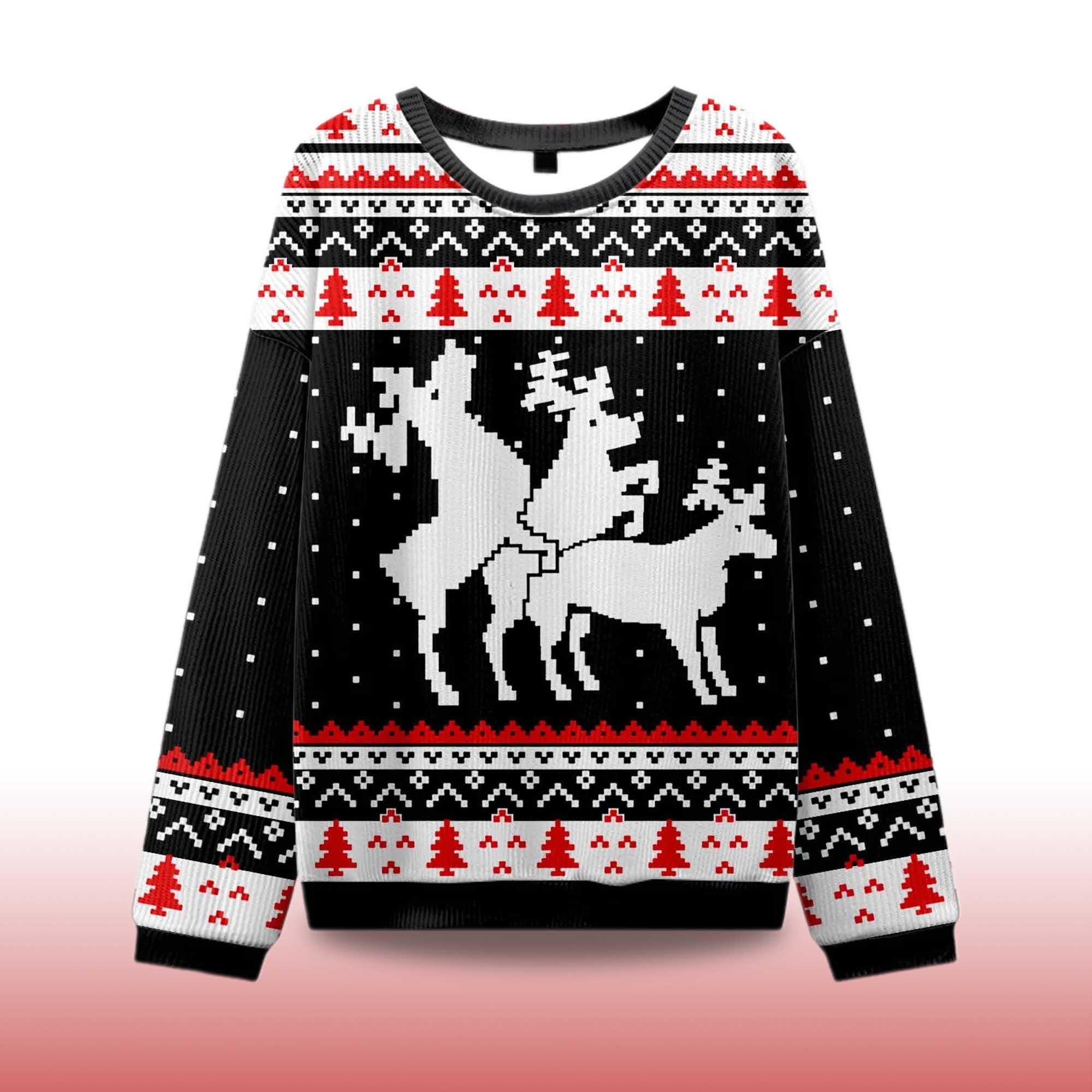 Alternative view of 2025 Fck Elk Ugly Christmas Sweater