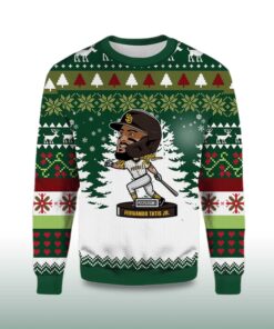 Alternative view of 2025 Fernando Tatis JR. Postseason Padres Ugly Christmas Sweater