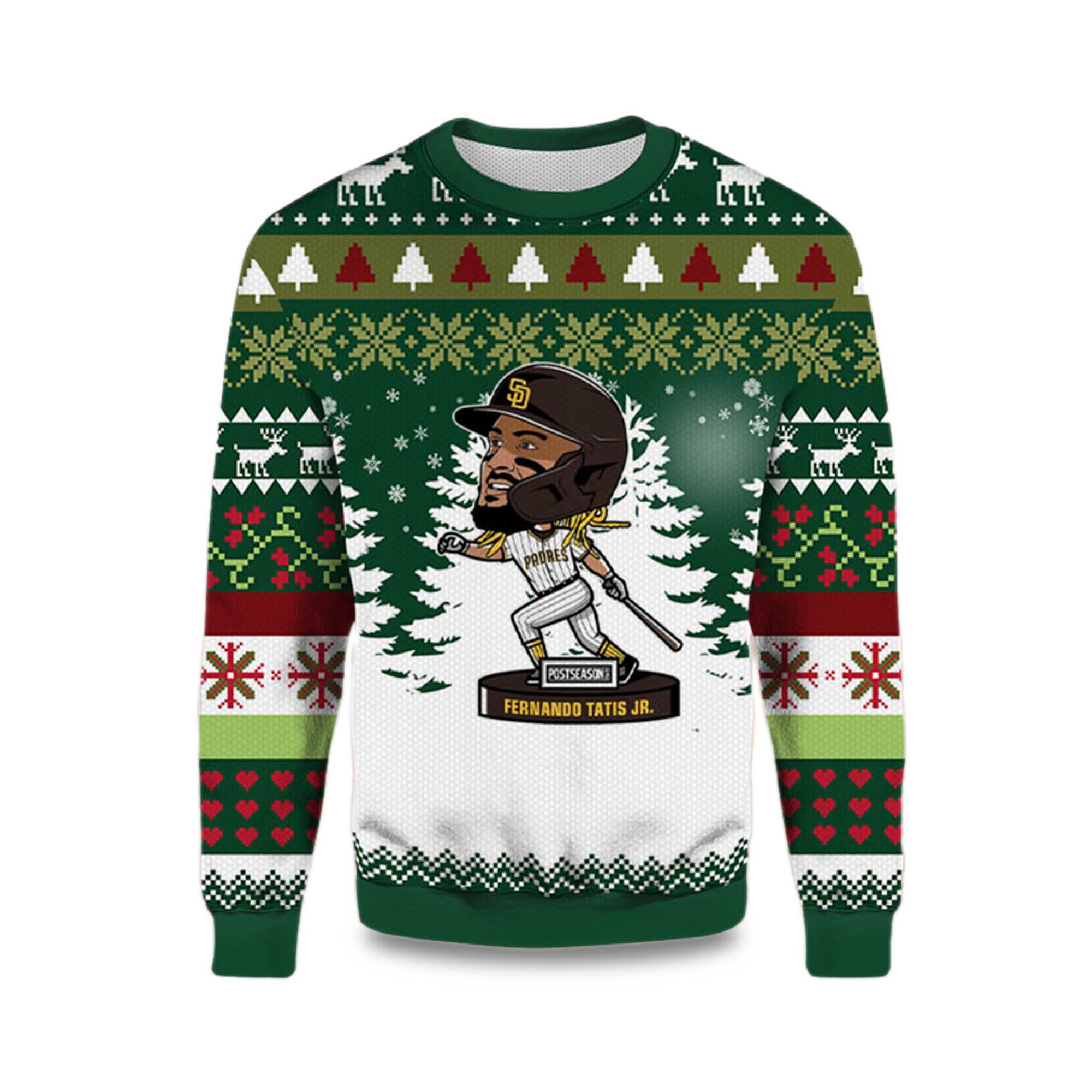 2025 Fernando Tatis JR. Postseason Padres Ugly Christmas Sweater