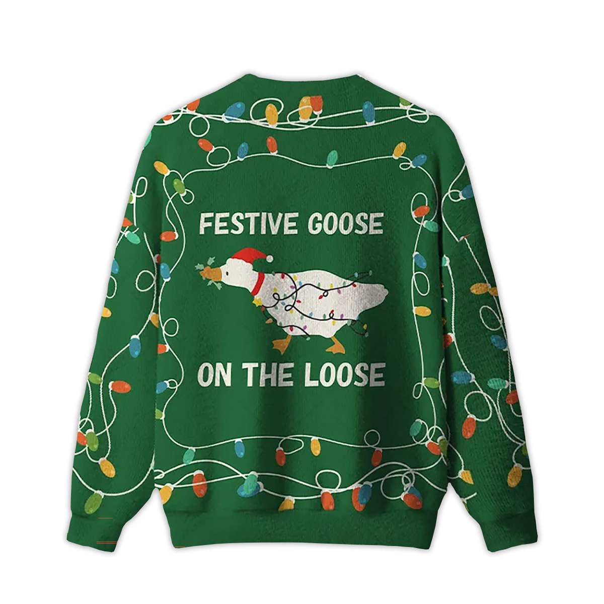 Alternative view of 2025 Festive Goose On The Loose Ugly Christmas Sweater