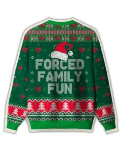 Alternative view of 2025 Forced Family Fun Sarcastic Ugly Christmas Sweater