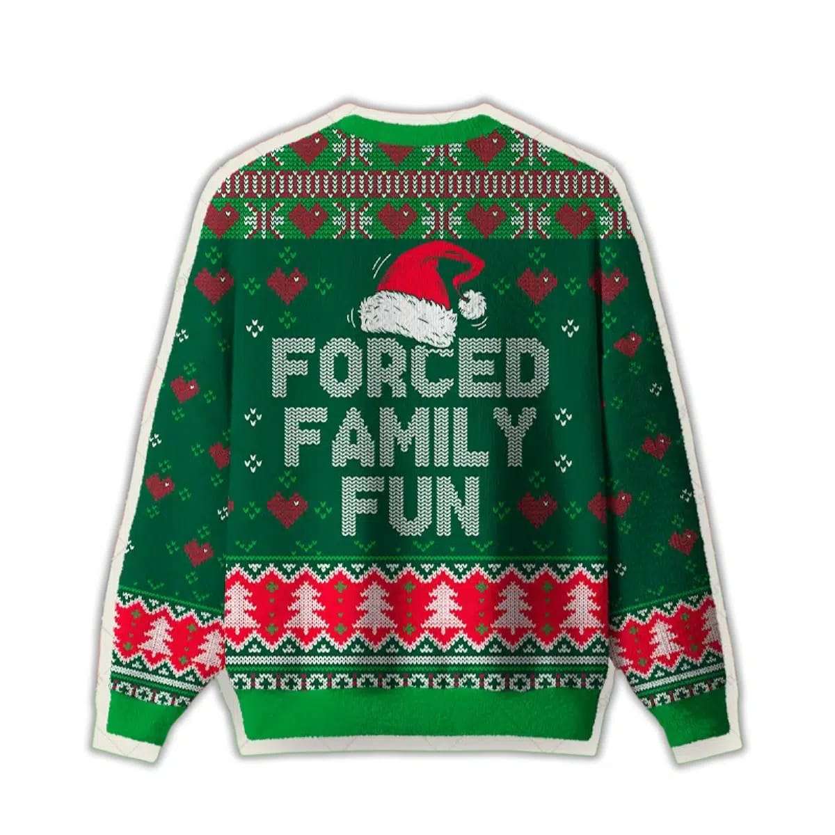 Alternative view of 2025 Forced Family Fun Sarcastic Ugly Christmas Sweater