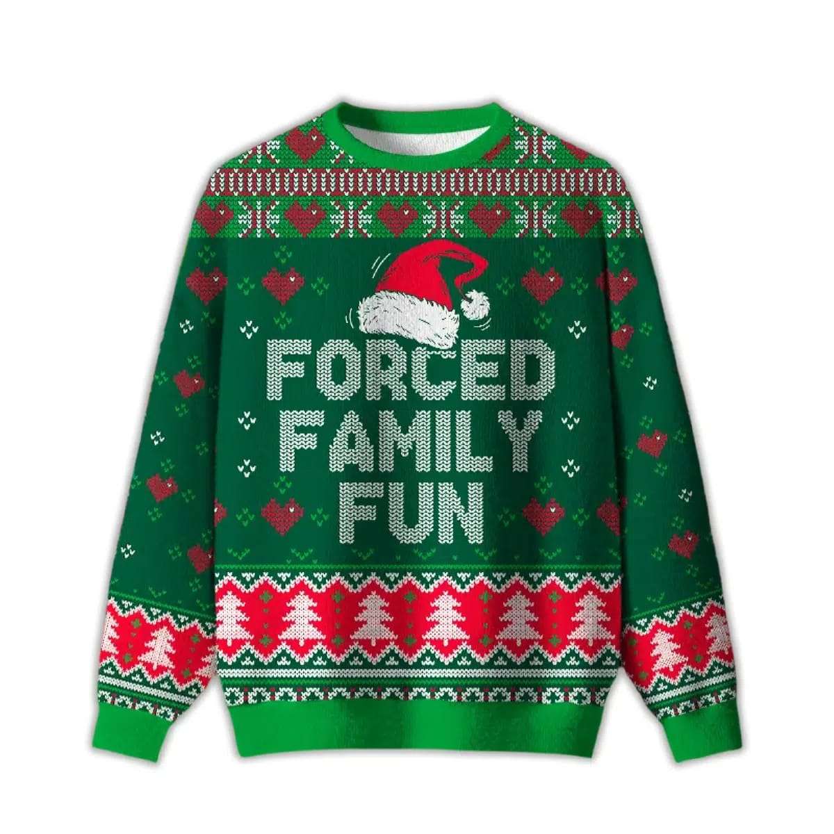 2025 Forced Family Fun Sarcastic Ugly Christmas Sweater