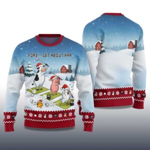 Alternative view of 2025 Fore Get About Par Ugly Christmas Sweater