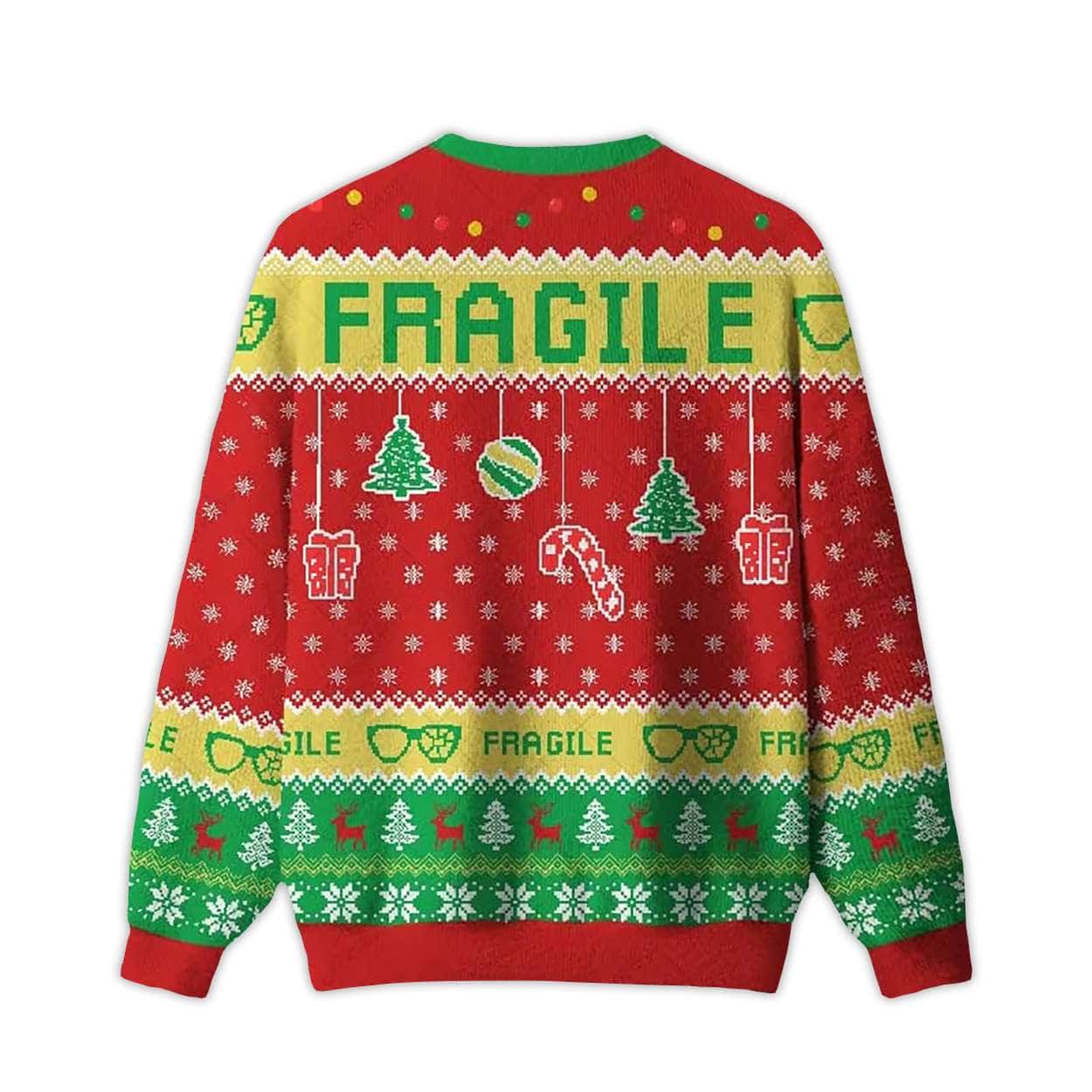 Alternative view of 2025 Fragile Holiday Cheer Ugly Christmas Sweater