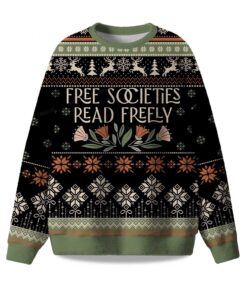 2025 Free Societies Read Freely Ugly Christmas Sweater