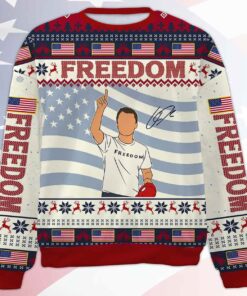 Alternative view of 2025 Freedom Charlie Kirk Ugly Christmas Sweater