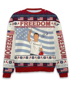 2025 Freedom Charlie Kirk Ugly Christmas Sweater