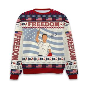 2025 Freedom Charlie Kirk Ugly Christmas Sweater