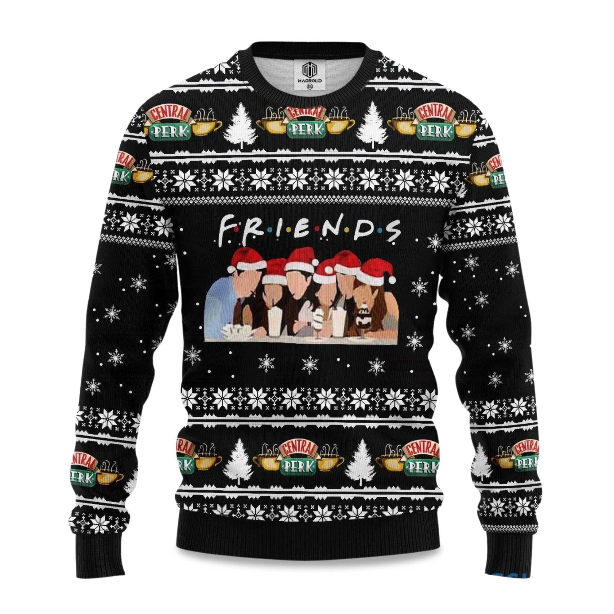 2025 Friends TV Show Ugly Christmas Sweater