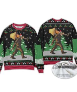 2025 Funny Bigfoot With A Major Award Christmas Ugly Sweater
