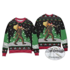 2025 Funny Bigfoot With A Major Award Christmas Ugly Sweater