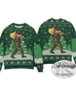 Alternative view of 2025 Funny Bigfoot With A Major Award Christmas Ugly Sweater