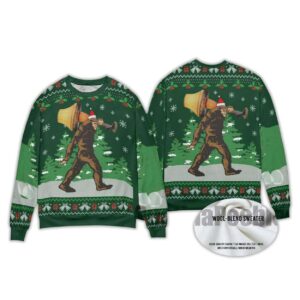 Alternative view of 2025 Funny Bigfoot With A Major Award Christmas Ugly Sweater