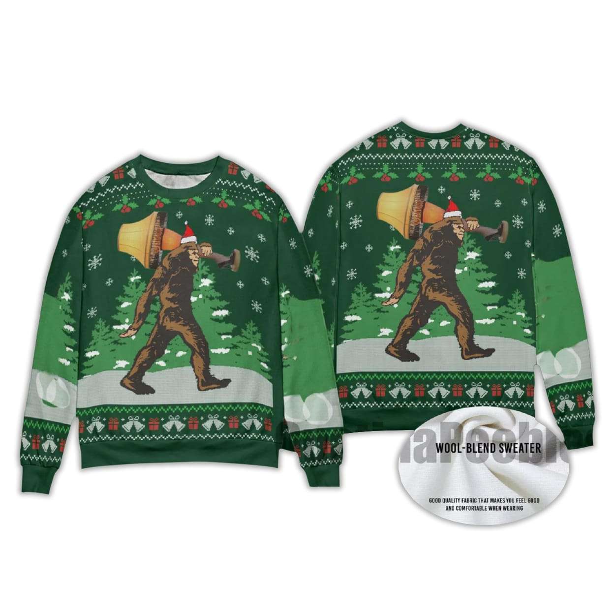 Alternative view of 2025 Funny Bigfoot With A Major Award Christmas Ugly Sweater