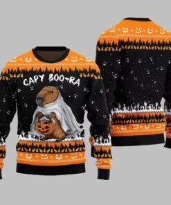 Alternative view of 2025 Funny Capy Boo Ra Halloween Sweater 