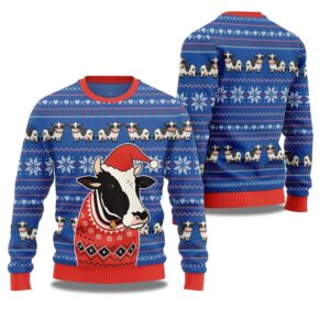 2025 Funny Cow Ugly Christmas Sweater