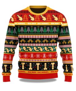 2025 Funny Dick Pattern Christmas Ugly Sweater