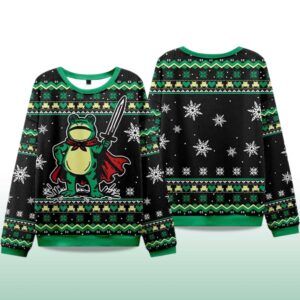 Alternative view of 2025 Funny Frog Warrior Ugly Christmas Sweater