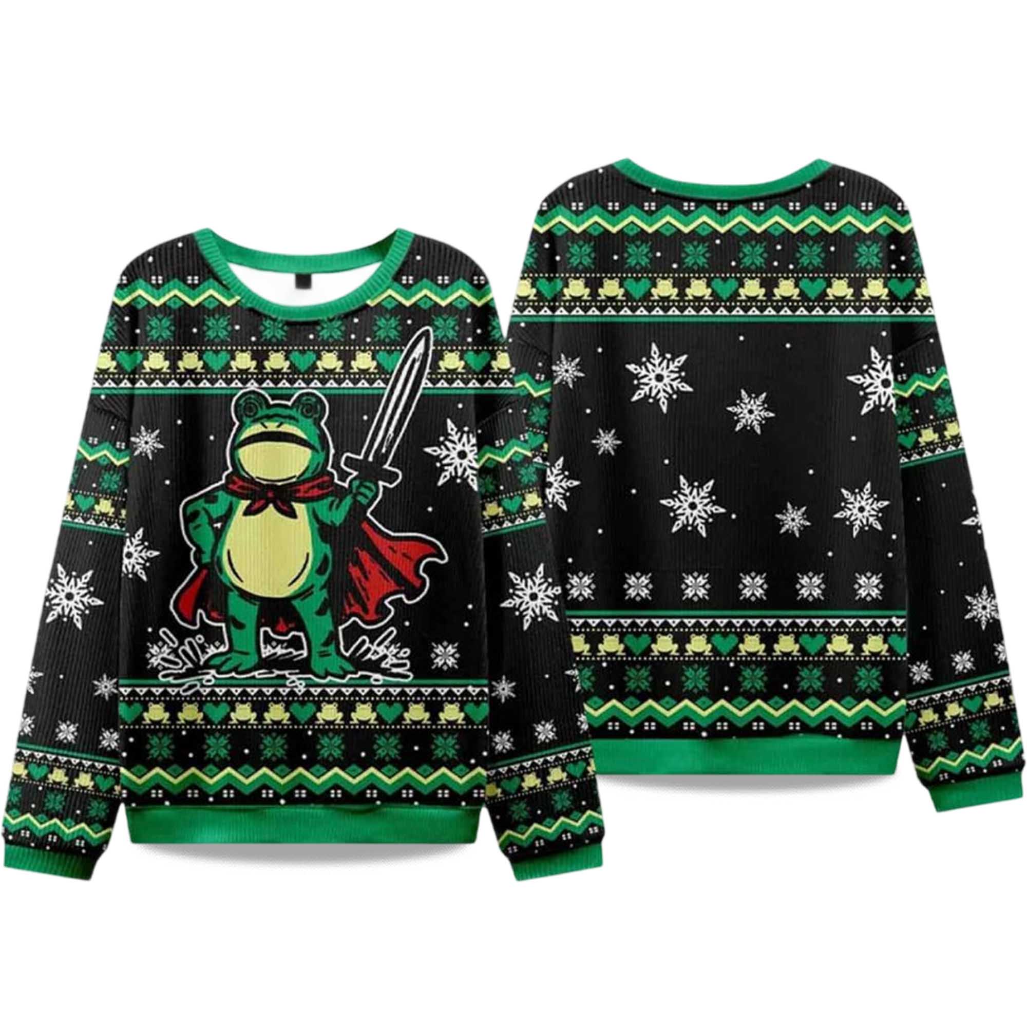 2025 Funny Frog Warrior Ugly Christmas Sweater