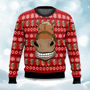 2025 Funny Horse Ugly Christmas Sweater