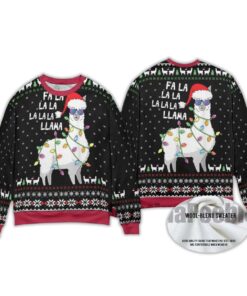 Alternative view of 2025 Funny Llama Christmas Ugly Sweater