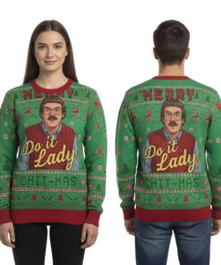Alternative view of 2025 Funny Merry Chit I Do It Christmas Ugly Sweater