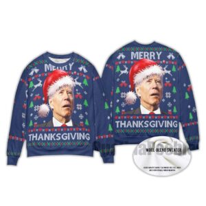 Alternative view of 2025 Funny Santa Joe Biden Merry Ugly Christmas Sweater