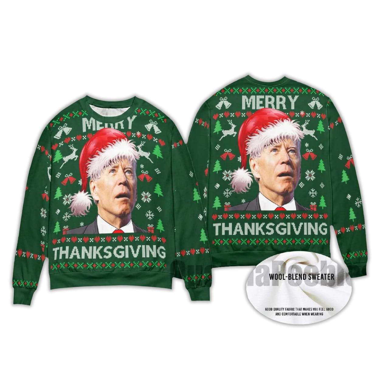 2025 Funny Santa Joe Biden Merry Ugly Christmas Sweater