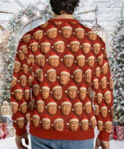 Alternative view of 2025 Funny Trump Face Santa Christmas Ugly Sweater