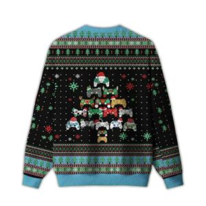 Alternative view of 2025 Gamepad Christmas Tree Ugly Christmas Sweater