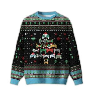2025 Gamepad Christmas Tree Ugly Christmas Sweater