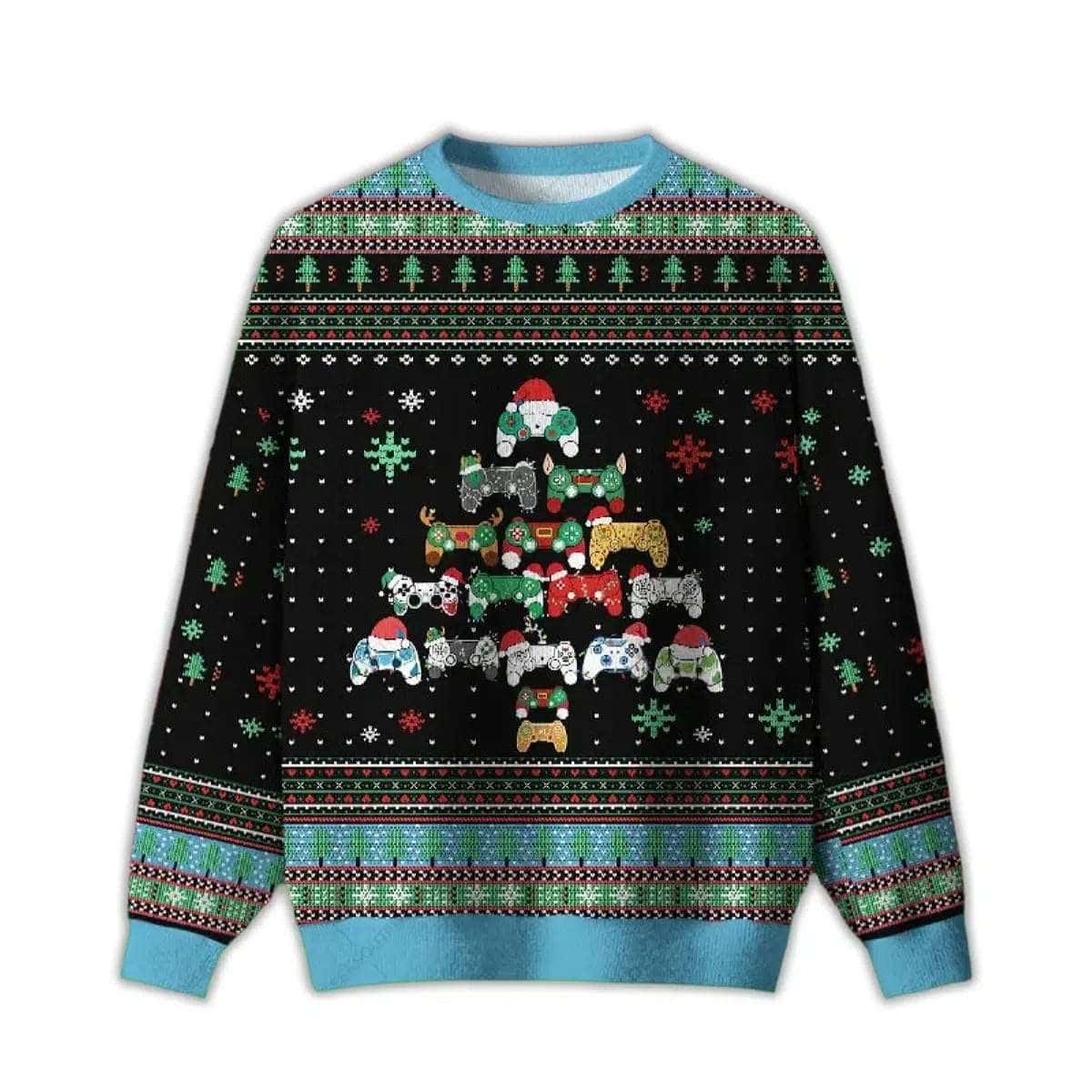 2025 Gamepad Christmas Tree Ugly Christmas Sweater