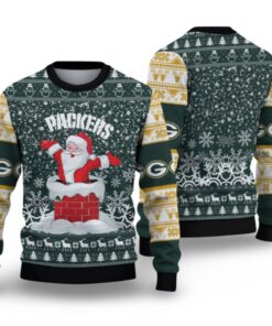 Alternative view of 2025 GB Packers Santa Ugly Christmas Sweater 